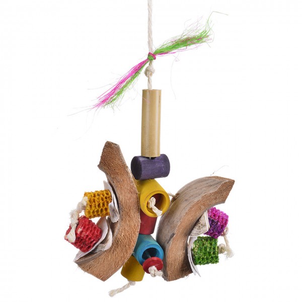 Coconut Butterfly Toy | Schredderspielzeug | 17 x 9 x 41 cm