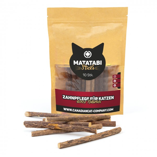 Matatabi Sticks - Zahnpflege für Katzen | 10 Stk/Tüte