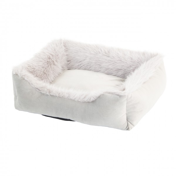 Hundebett "Mayfair" - Silver-Quarz | S | 51 x 46 x 15 cm