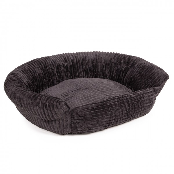 Hundebett Cordo - schwarz | S | ca. 95 x 80 x 20 cm