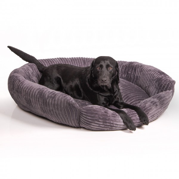 Hundebett Cordo - dunkelgrau | M | ca. 115 x 100 x 20 cm