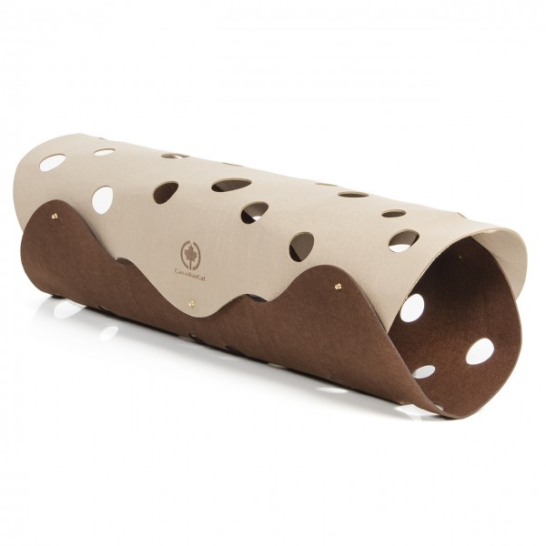 Katzen Filztunnel XXL | beige/braun | ca. 120 x 30 cm