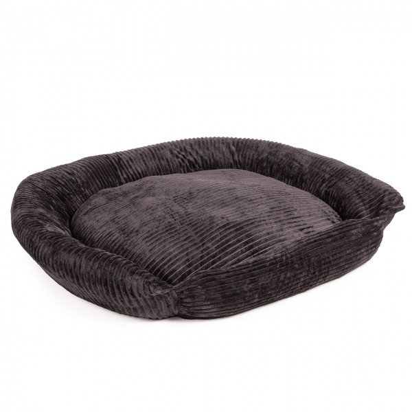 Hundebett Cordo - schwarz | L | ca. 130 x 125 x 25 cm