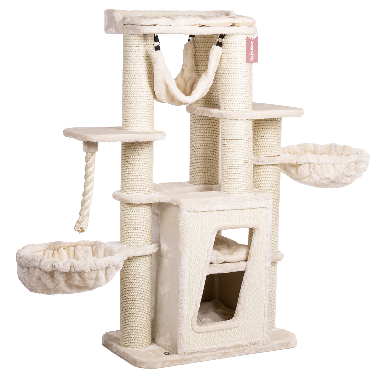 Hudson scratching post cat scratching post O 15 cm sisal posts beige approx. 50 x 178 x 157 cm Parrotshop